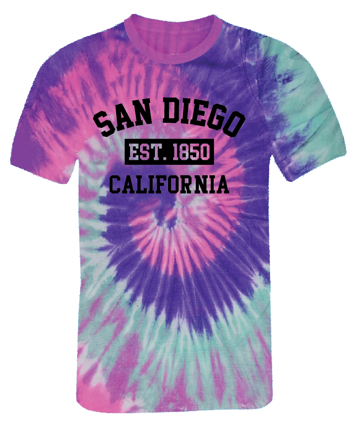 San Diego Est 1850 California Tie Dye Hoodie