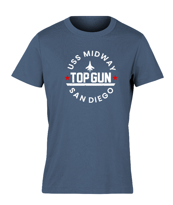 AT 9003 SD,CA Top Gun Of Souvenirs San Great - Heather T- Shirt Adult Diego Navy