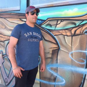 San Diego EST 1850 California Applique Embroidery Heather Navy T-shirt