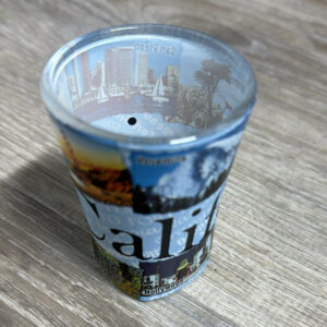 L SHOT G-SGCAL07 CALIFORNIA COLOR ETCHED SHOTGLASS