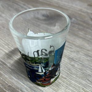 L SHOT G-SGCAL03 SAN DIEGO  COLOR ETCHED  SHOTGLASS