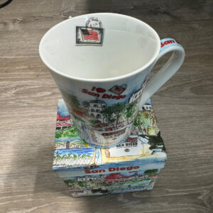 MUG-27B839:B955 SAN DIEGO WATERCOLOUR MUG 14 0Z WITH BOX