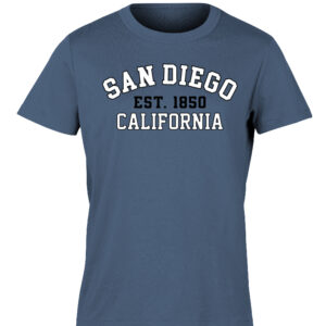 AET 1209 SD,CA  EST. 1850 Emb Heather Navy Adult T- Shirt
