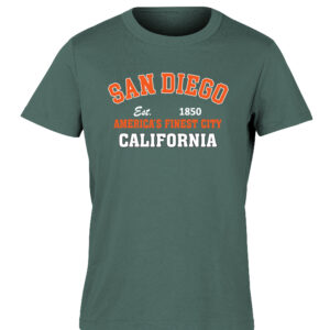 AT 9007 SD,CA EST.1850 Green Adult T- Shirt
