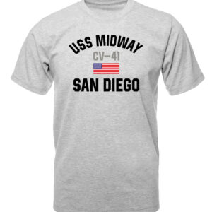 AT 9002 SD,CA CV-41 Midway  Grey Adult  T-Shirt