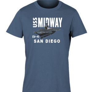 AT 9005 SD,CA Midway Ship Heather Navy Adult T- Shirt