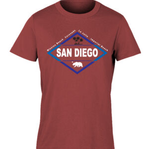 AT 9015 SD,CA Diamod / Bear Burgundy Adult T- Shirt