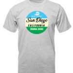 AT 9016 SD,CA West Coast / Wave Grey Adult T- Shirt