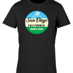 AT 9017 SD,CA West Coast / Wave Black Adult T-Shirt