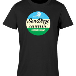 AT 9017 SD,CA West Coast / Wave Black Adult T-Shirt