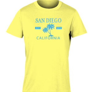 AT 9022 SD,CA EST.1850 Palm Tree Yellow Adult T-Shirt