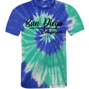 AT 9026 SD,CA D-3 Blue/ Royal Adult Tie-Dye T- Shirt