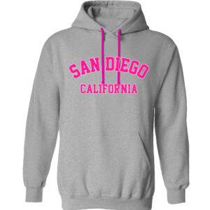 AEH 4003 SD,CA D-1 Print PNK Adult Grey Emb Hoodie
