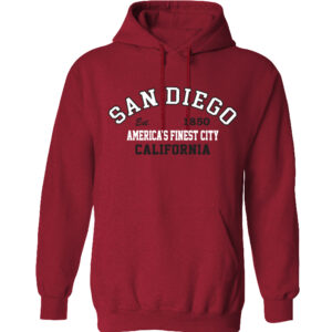 AEH 4005 SD,CA EST. 1850 Adult Burgundy Emb Hoodie