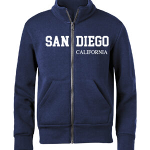 HZH 3001 San Diego,CA Embroidery D-1 Adult  High Neck Zipper Navy