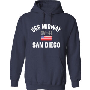 YH 6003 SD,CA CV-41 Midway Navy Youth Hoodie