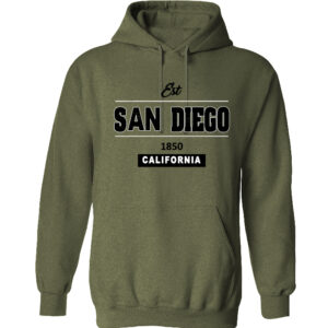 AH 5009 SD,CA EST. 1850 Heather Green Adult Hoodie