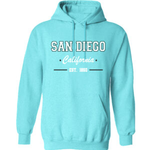 AH 5010 SD,CA EST. 1850 Turquoise Adult Hoodie