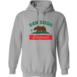 AH 5016 SD,CA Cali Bear Grey Adult Hoodie