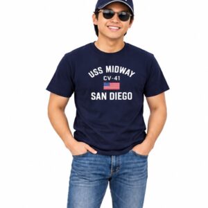 AT 9001 SD,CA CV-41 Midway Navy Adult T Shirt