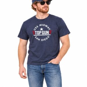 AT 9003 SD,CA Top Gun Heather Navy Adult T- Shirt