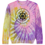 AS 2003 SD,CA Ship Wheel Tie-Dye  Adult Sweatshirt Screen Printing