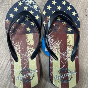 A FF 1408 Red, White, Blue USA Adult FLIP FLOP