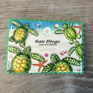 CR MG 73501 SQUARE TURTLE BEACH RESIN  MAGNET