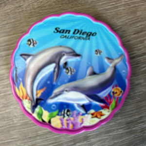 CR MG 73530 ROUND DOLPHINS RESIN MAGNET