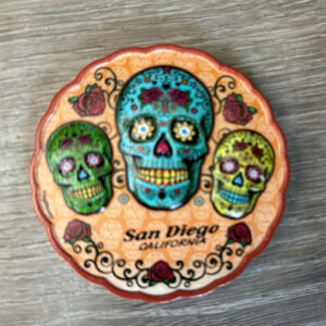 CR MG 73538 ROUND SKULLS SAN DIEGO RESIN MAGNET
