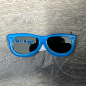 MG  7004 BLUE SUN GLASS SHAPE METAL  MAGNET