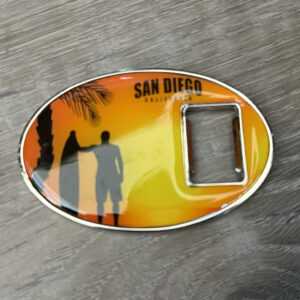 BOM 008 SUNSET SURFER   BOTTLE OPENER METAL MAGNET