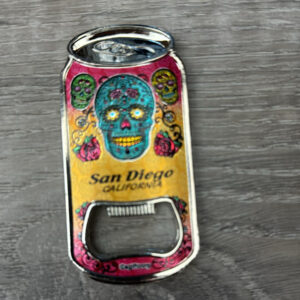 BOM 86257 SUGAR/SKULL METAL CAN OPENER MAGNET