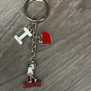KC-066 SAN DIEGO I HEART STACHUE METAL KEYCHAIN