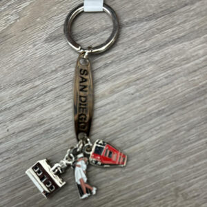 KC-030 SAN DIEGO 3 CHARMS METAL KEYCHAIN