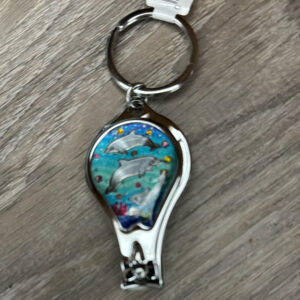 KC-86703 SD PALM TREES NAIL CLIPPER METAL KEYCHAIN
