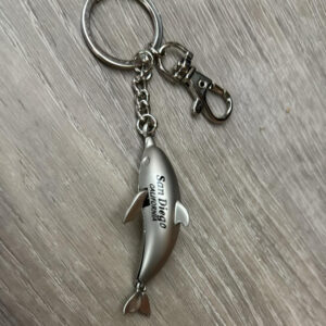KC-87400 SAN DIEGO DOLPHIN WIGGLE METAL KEYCHAIN