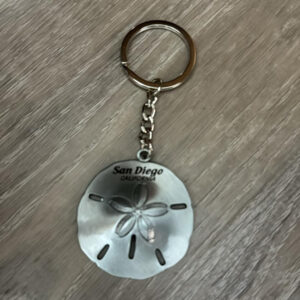 KC-86035 SAN DIEGO SAND DOLLAR  METAL KEYCHAIN