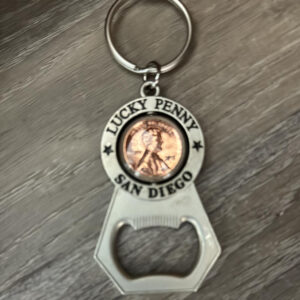 KC-1046 SAN DIEGO LUCKY PENNY BOTTLE METAL KEYCHAIN