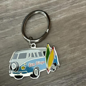 KC-5544 SAN DIEGO HIPPIE VAN  METAL KEYCHAIN