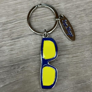 KC-04703905 SD SUNGLASSES BLUE/YELLOW METAL KEYCHAIN