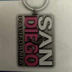 KC-047A3930 SAN DIEGO  PINK CA METAL  KEYCHAIN
