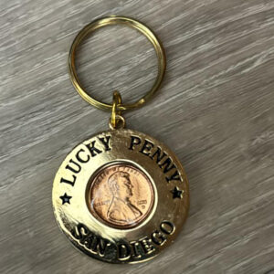 KC-04703680 SAN DIEGO LUCKY PENNY ROUND METAL KEYCHAIN