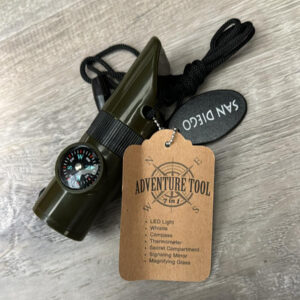 7IN1-01099-0500 SAN DIEGO ADVENTURE TOOL 7IN1 WHISTLE.