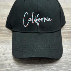 CAP 1315 Beverly Hills Floral CA Cap Black