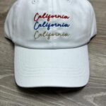 CAP 1316 Cursive Letter CA Cap White