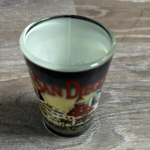SHOT G-047Z2268 SAN DIEGO BLUE POSTAGE STAMP SHOTGLASS