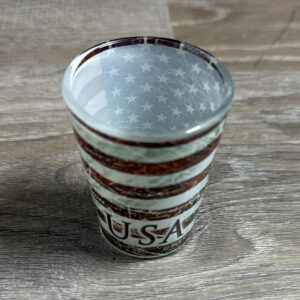 SHOT G-USA9290 USA DISTRESSED FLAG SHOTGLASS