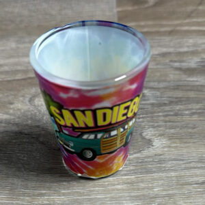 SHOT G-0B96 SAN DIEGO NEON SWIRL TIE DYE/WOODY SHOTGLASS