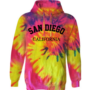 AEH 4004 SD,CA D-1 Adult Tie-Dye Emb Hoodie